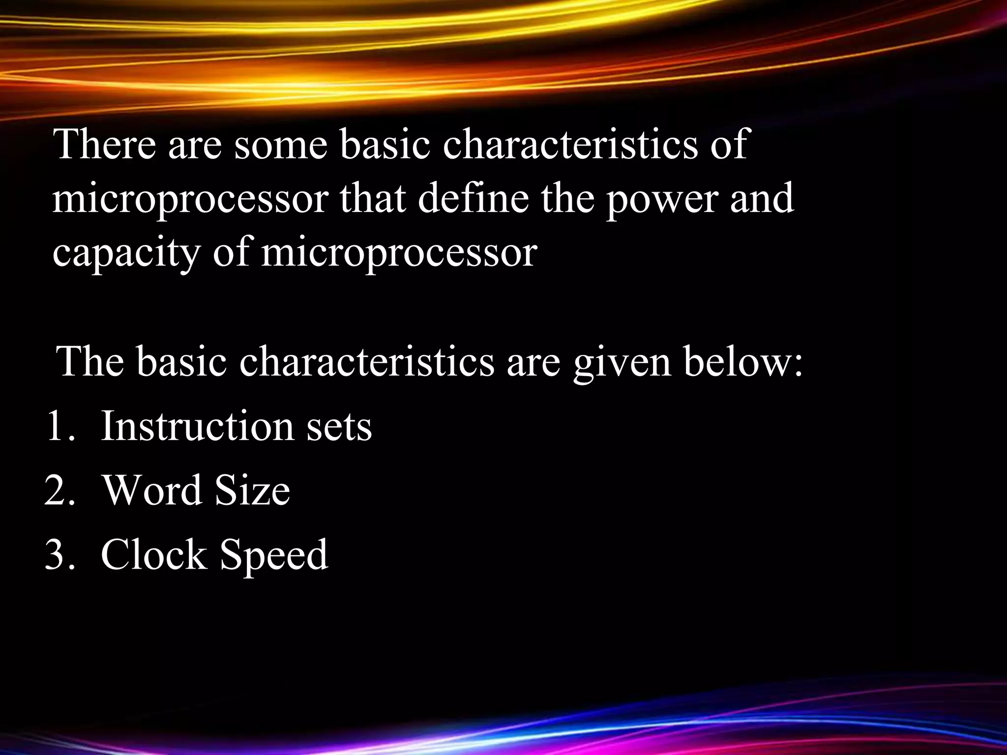Basics of microprocessor | PPTX | Computing | Technology & Computing