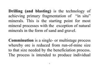 Basics of mineral processing | PPT