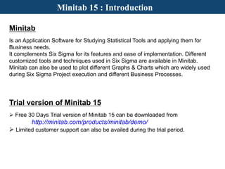 Project Mini Tab Basics of minitab 15 (english) v1 | PPTX