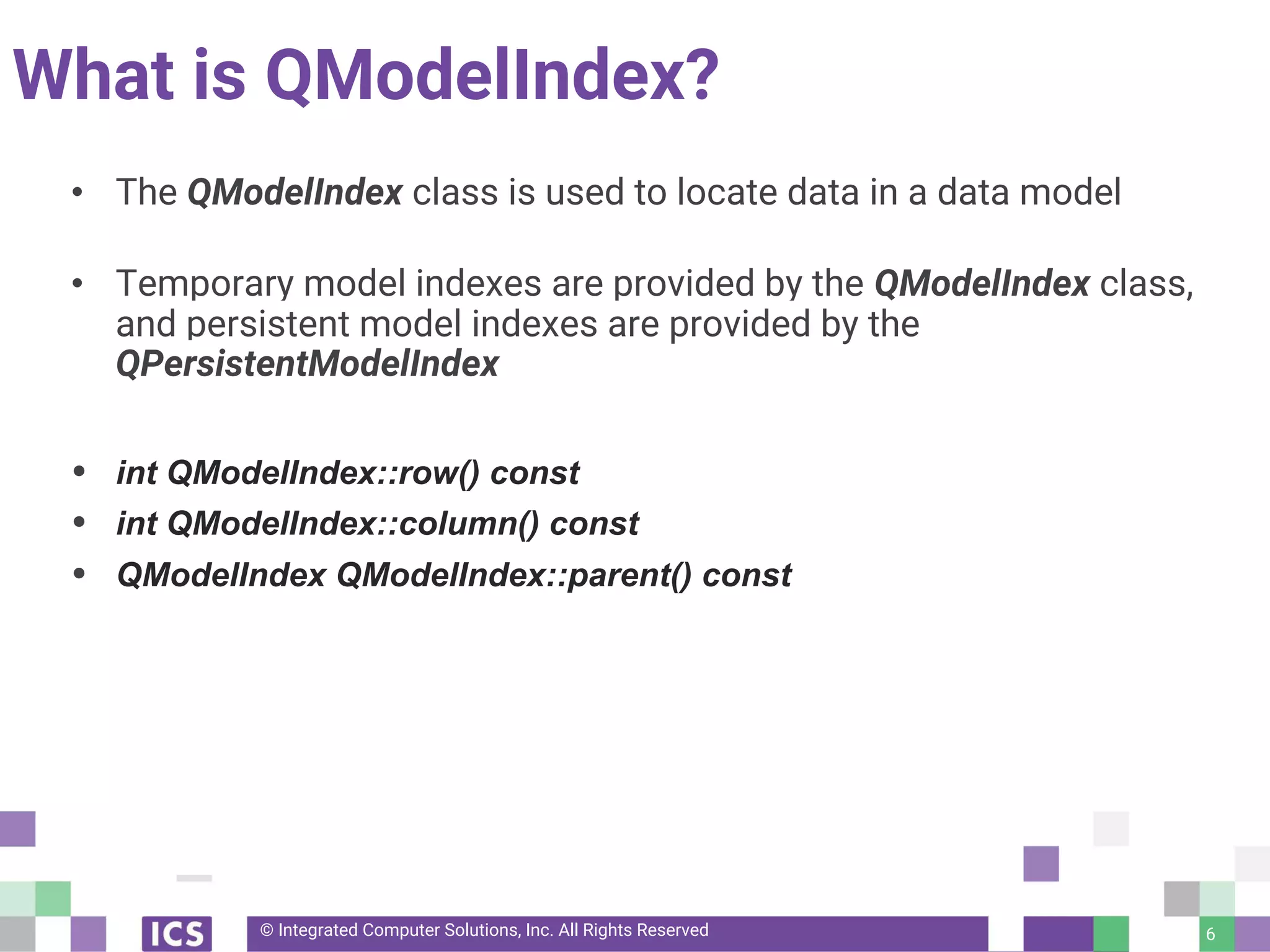 Basics of Model/View Qt programming | PPT