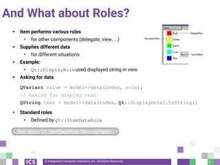 Basics of Model/View Qt programming | PPT