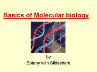Basics of Molecular biology
by
Botany with Slideshare
 