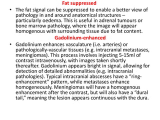 Fat Signal Basics of mri | PPTX