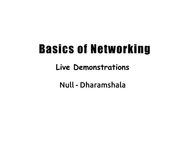 Basics of Networking | PPT