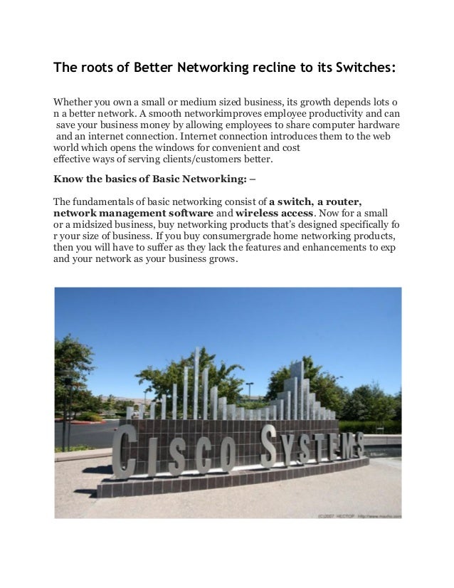 Basics of networking & switching