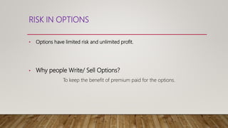 Basics of options | PPTX
