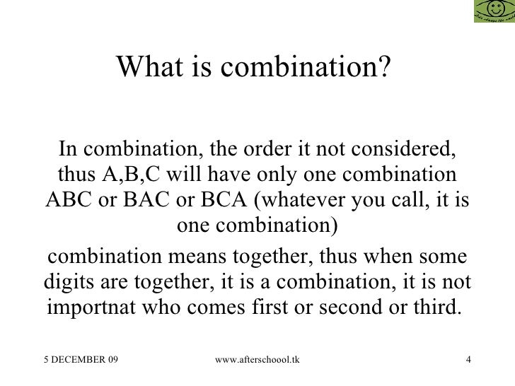 combination vs permutation