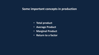 Basics of production | PPTX