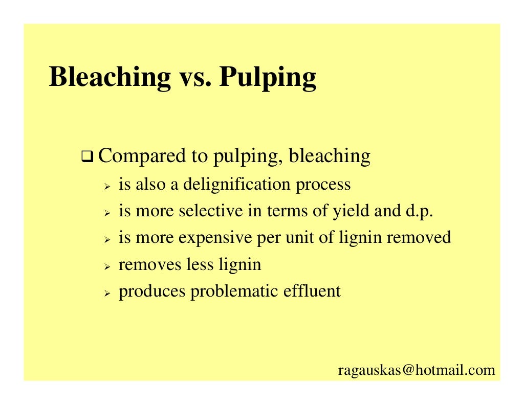 Basics of pulp bleaching