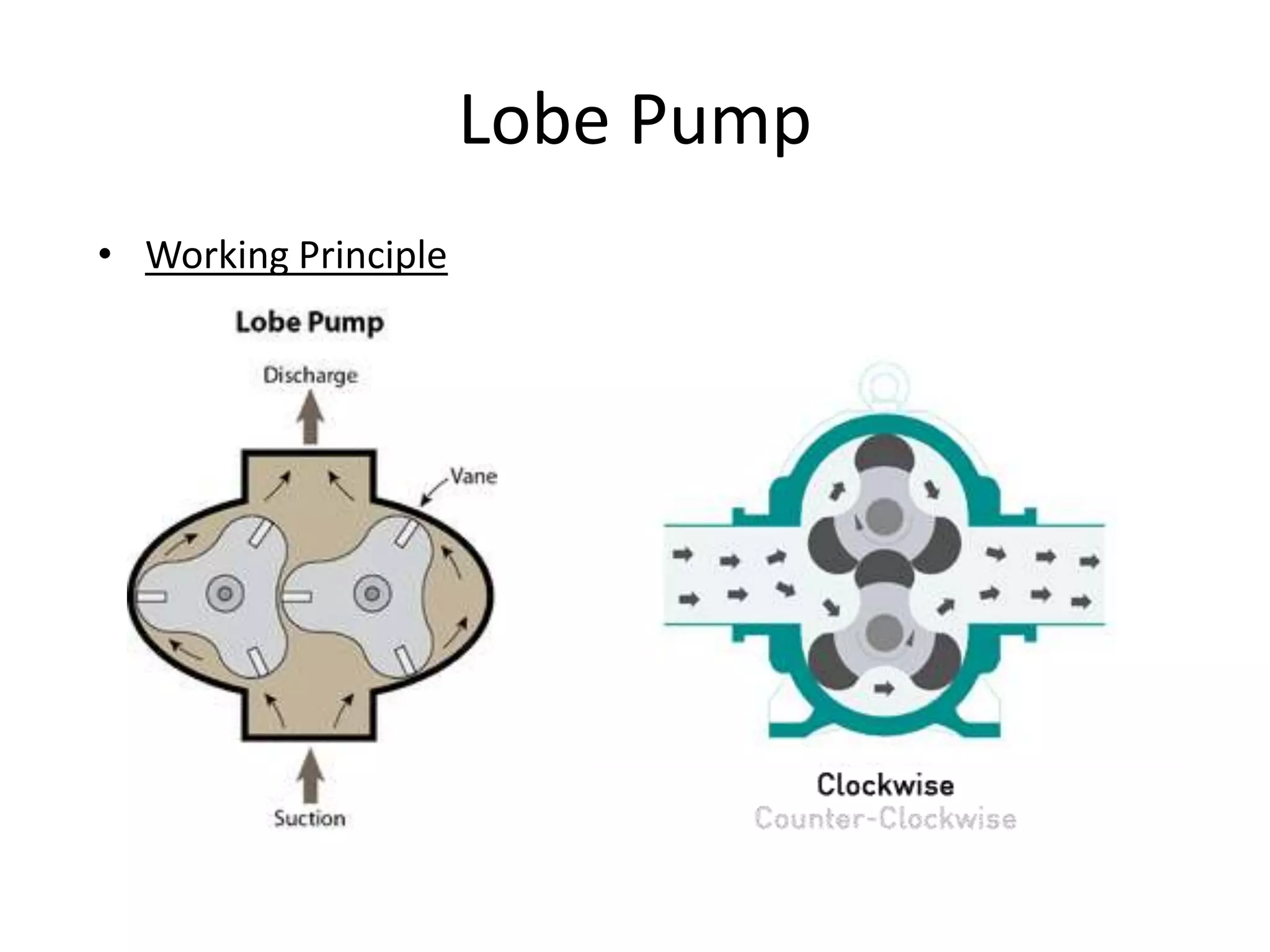 Lobe Pump
• Working Principle
 