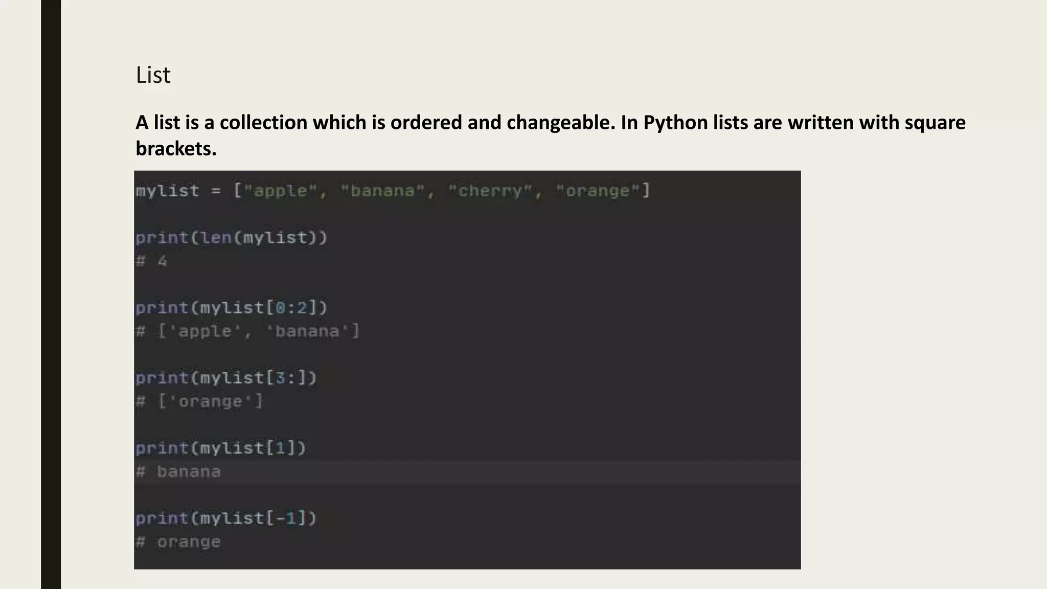 Basics of python | PPT