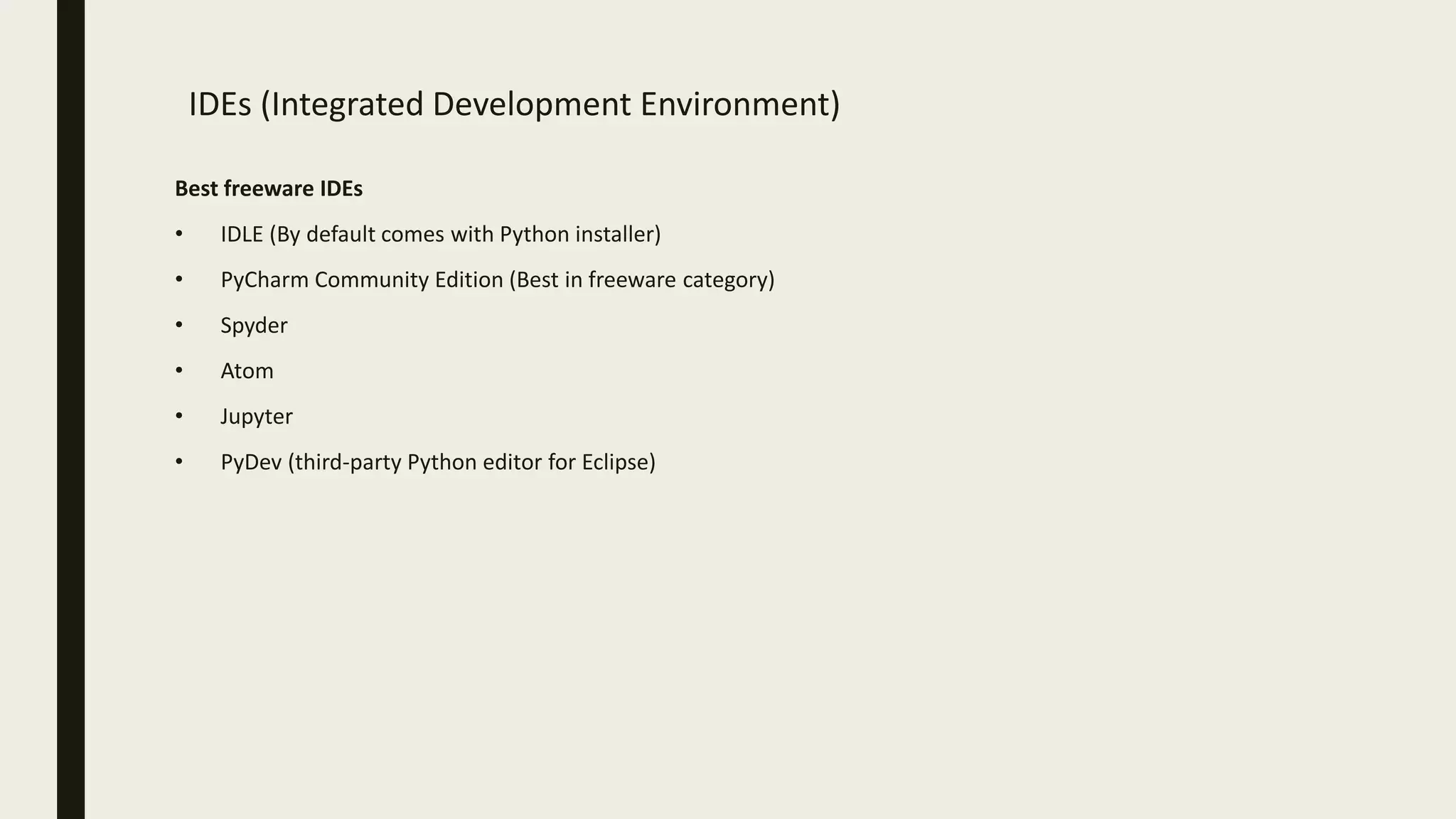 Basics of python | PPT