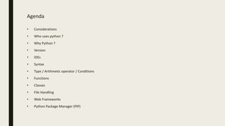 Basics of python | PPT
