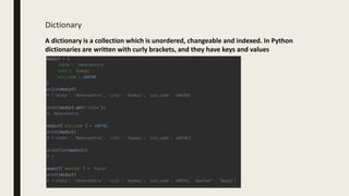 Basics of python | PPTX