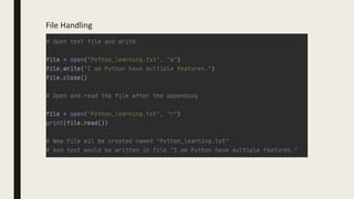 Basics of python | PPTX