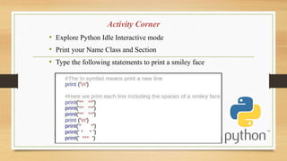BASICS OF PYTHON usefull for the student who would like to learn on ...