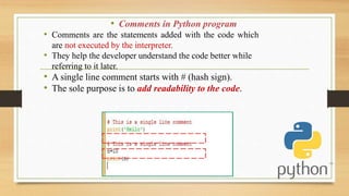 BASICS OF PYTHON usefull for the student who would like to learn on ...