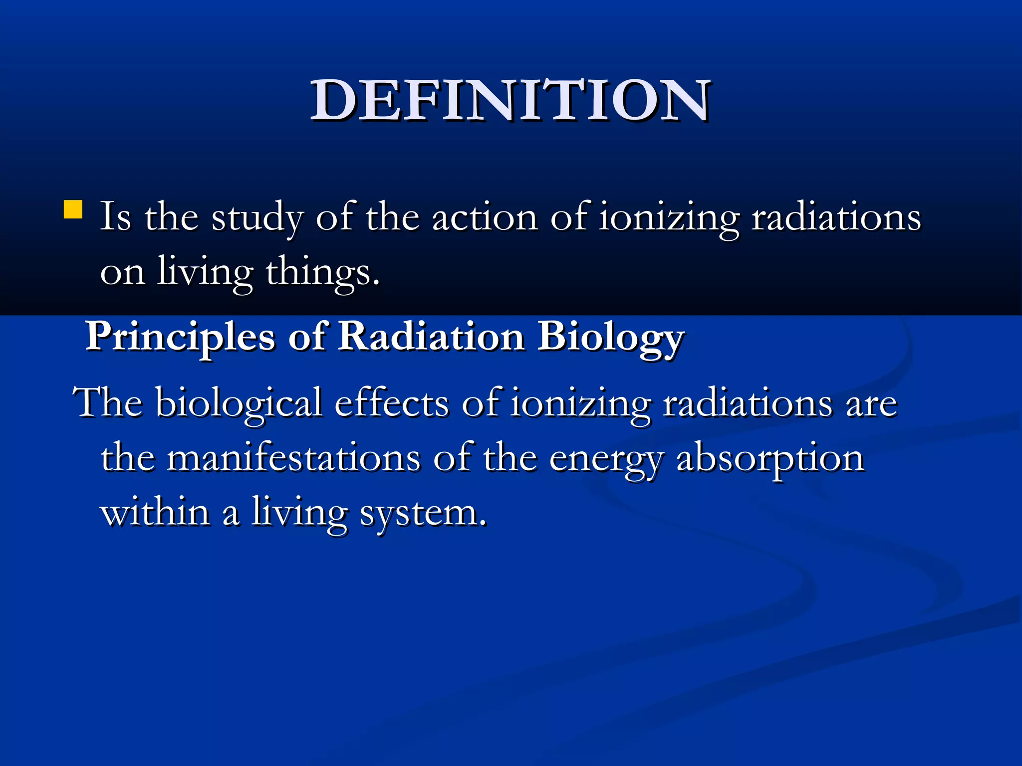 Basics of radiobiology | PPT