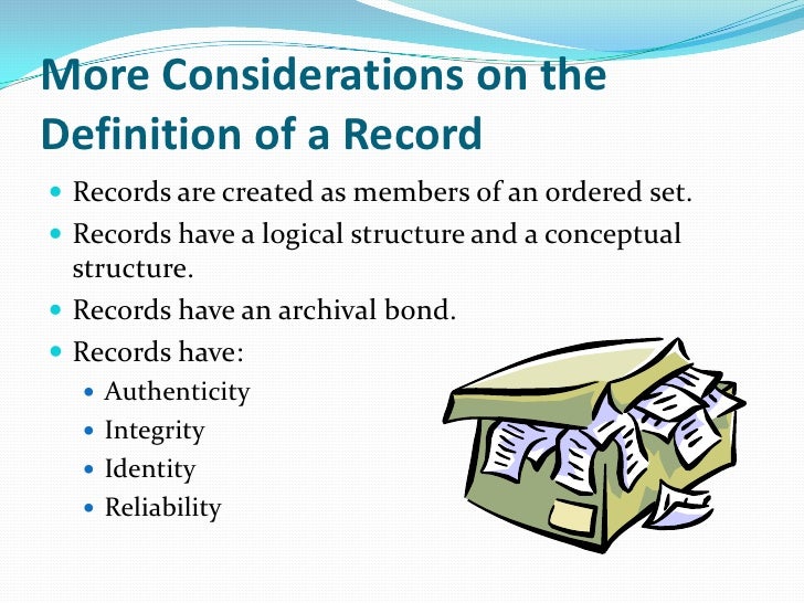 Basics of records management
