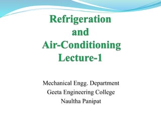 Mechanical Engg. Department
Geeta Engineering College
Naultha Panipat
 