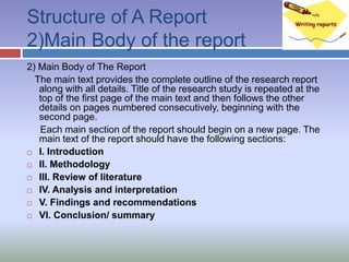 Report. Body Basics of Research Methodology- Part-IV.ppt