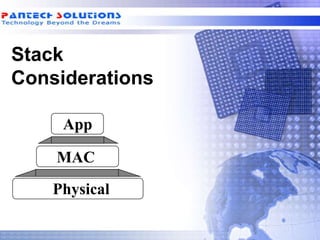 Stack
Considerations

     App

    MAC
    Physical
 