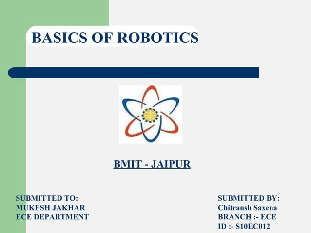 Basics of robotics | PPT