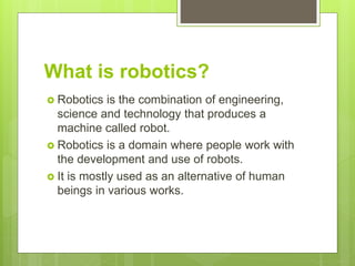 Robotics basics hotsell ppt