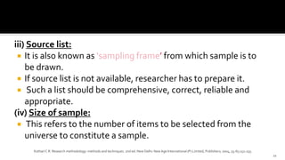 Basics of sampling | PPTX