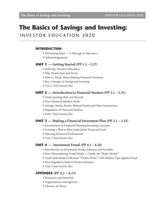 The basics of saving and investing investor education 2020 forex advisor instructions