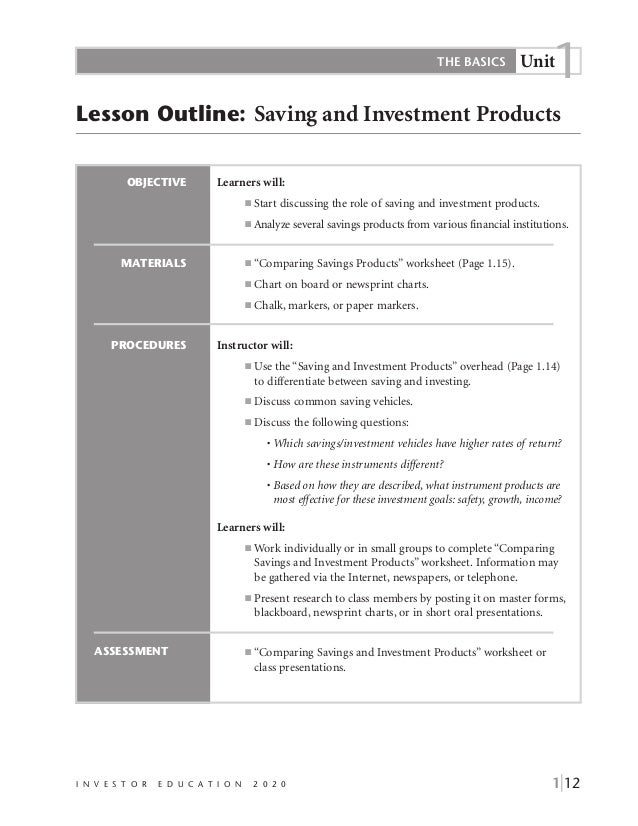 Investing Basics Chart Answers