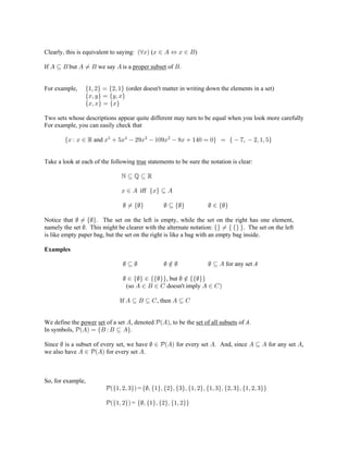 Basics of set theory | PDF