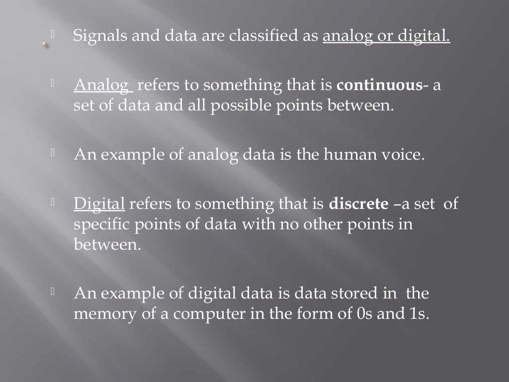 Basics of signals data communication