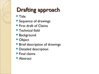 A Draft Basics of specification drafting | PPT