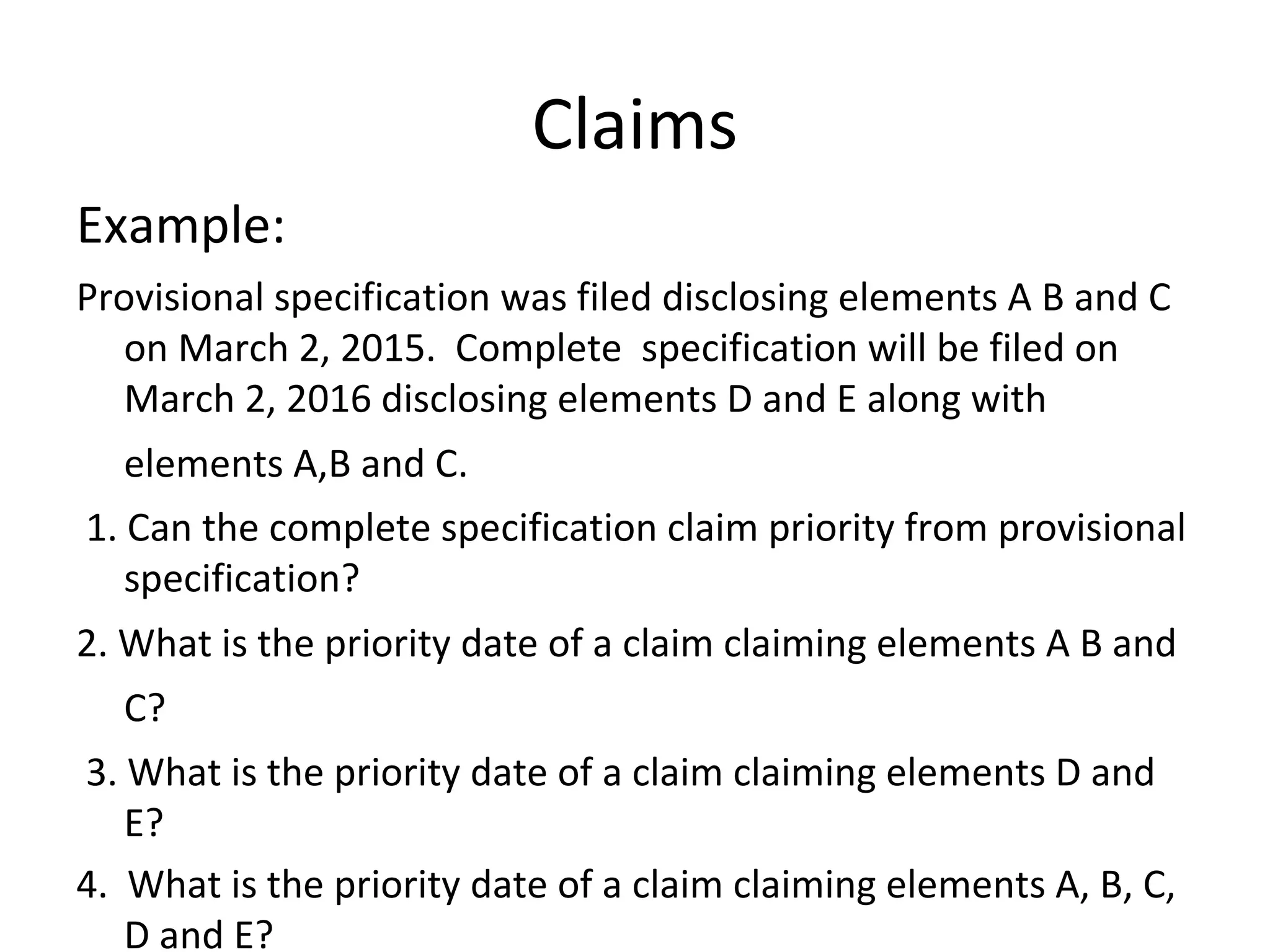 Example Specification Clause Basics of specification drafting | PPT