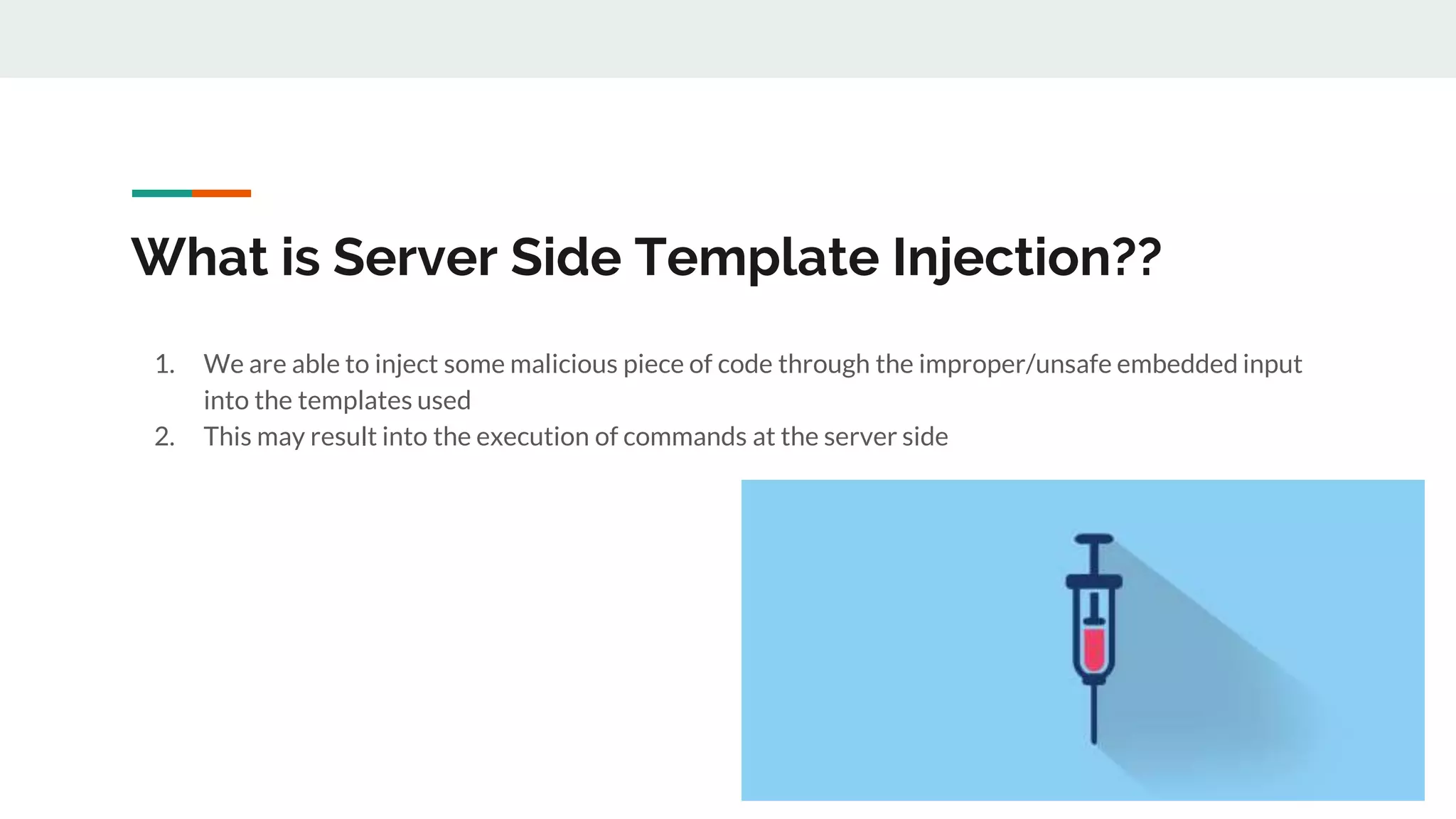 Basics of server side template injection ppt