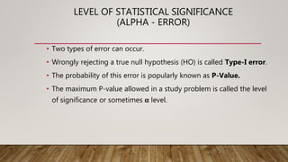 Basics of Statistical Analysis | PPTX