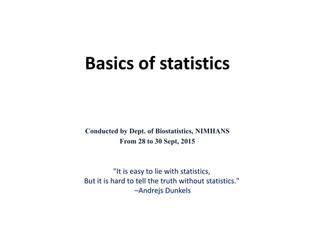 Basics of statistics | PPTX