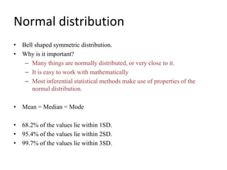 Why Use Normal Distribution Basics of statistics | PPTX