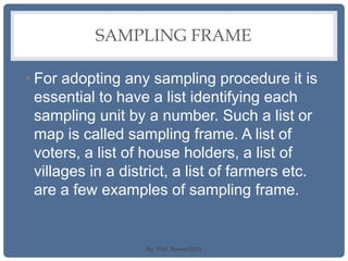 Sampling Frame Sample Basics of statistics | PPTX