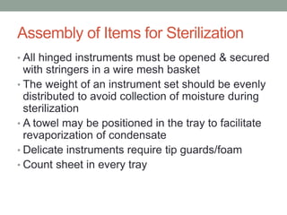 Hinged Instruments Basics of Sterilization | PPTX