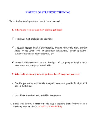 Basics of strategy | DOC
