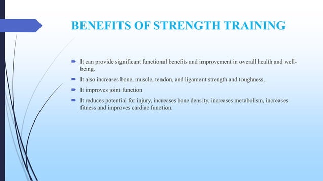 Basics of strength training | PPTX