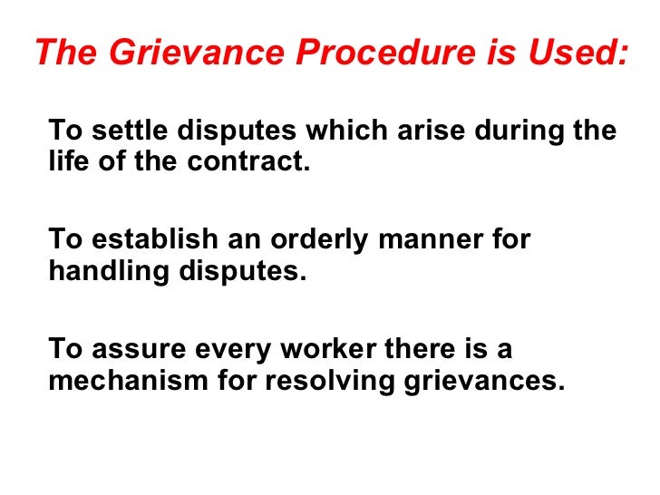 Basics of the Grievance Procedure
