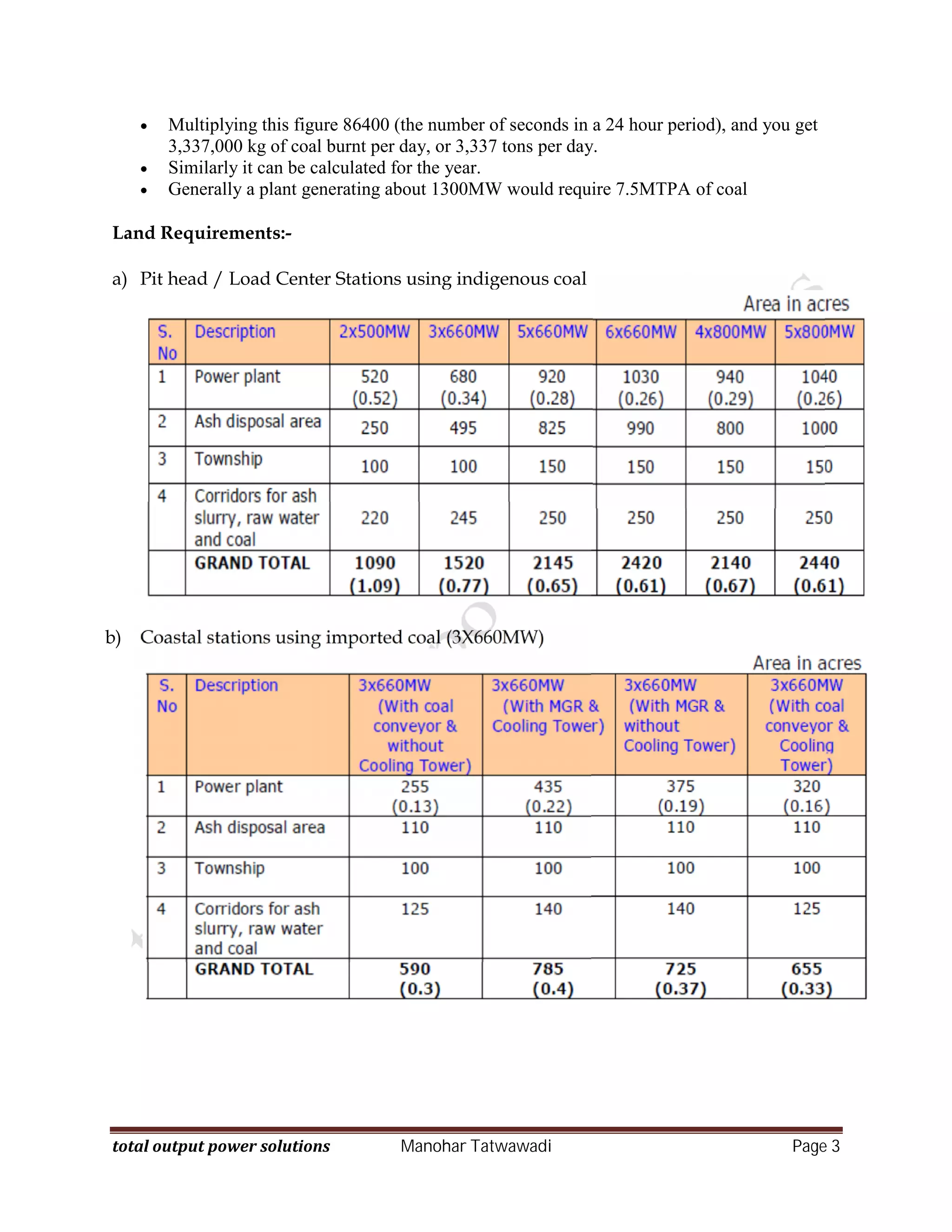 Basics of Coal Based Thermal power plant | PDF