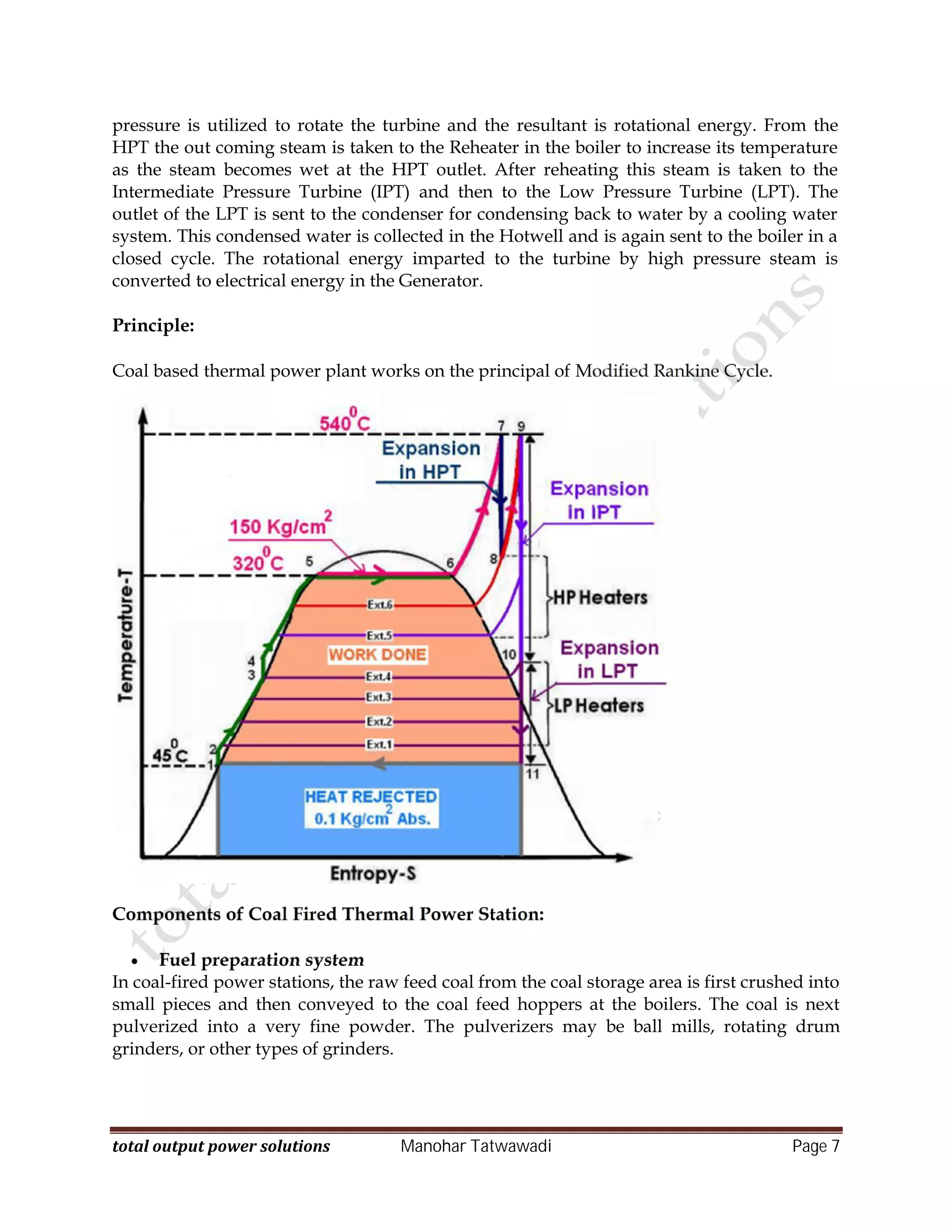 Basics of Coal Based Thermal power plant | PDF