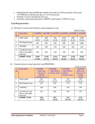 Basics of Coal Based Thermal power plant | PDF