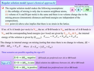 Regular Solution Method Basics of thermodynamics | PPT