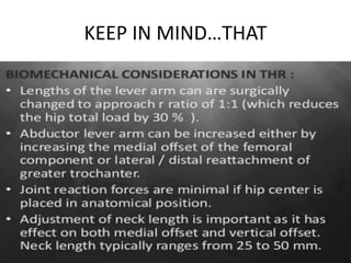 Basics of total hip replacement by DR. D. P. SWAMI | PPTX