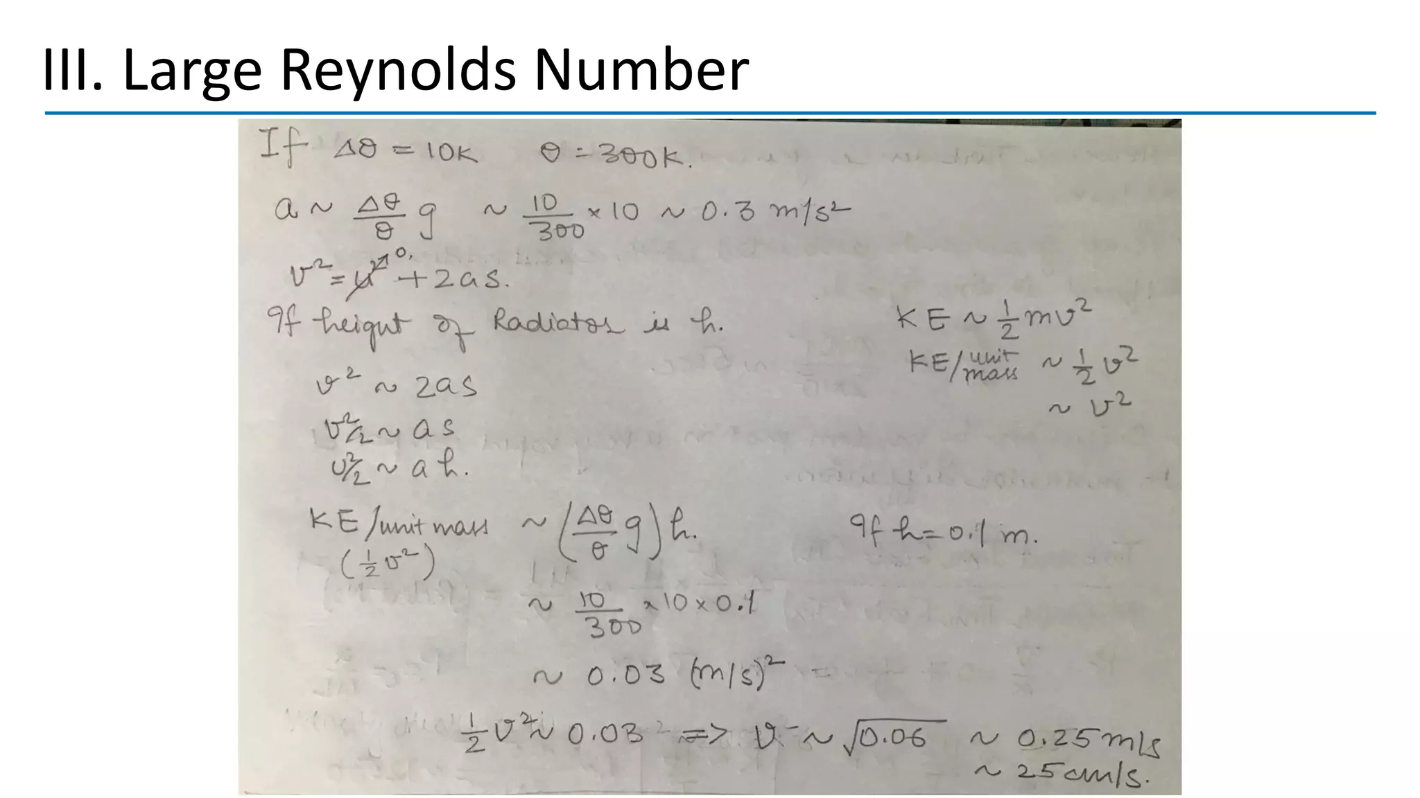 III. Large Reynolds Number
 